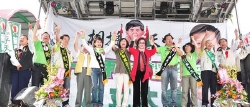 在台中為「gogogog 連線」李天生助選。 (攝影/胡志祥)